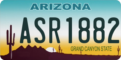 AZ license plate ASR1882