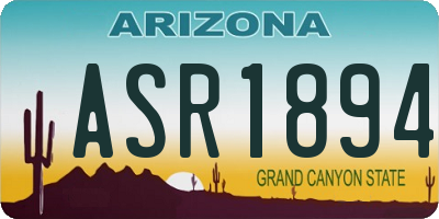AZ license plate ASR1894
