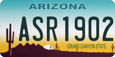 AZ license plate ASR1902