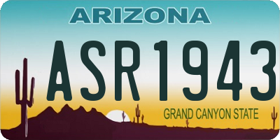 AZ license plate ASR1943