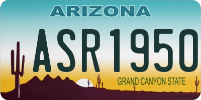 AZ license plate ASR1950