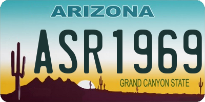 AZ license plate ASR1969