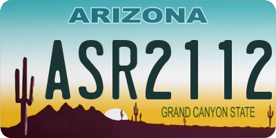 AZ license plate ASR2112