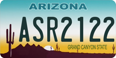 AZ license plate ASR2122