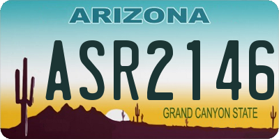 AZ license plate ASR2146
