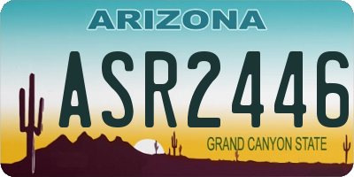 AZ license plate ASR2446