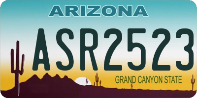 AZ license plate ASR2523