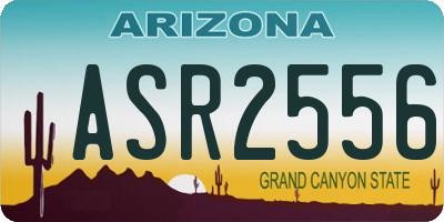 AZ license plate ASR2556
