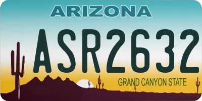 AZ license plate ASR2632