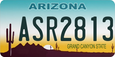 AZ license plate ASR2813