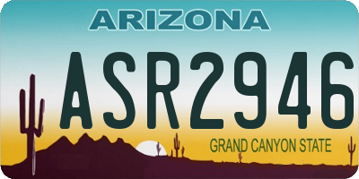 AZ license plate ASR2946