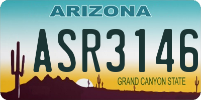 AZ license plate ASR3146