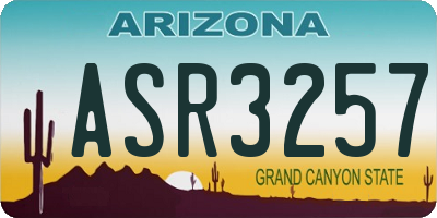 AZ license plate ASR3257