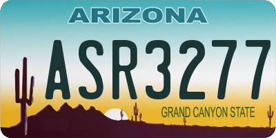 AZ license plate ASR3277