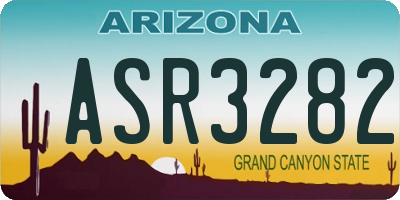 AZ license plate ASR3282