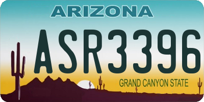 AZ license plate ASR3396
