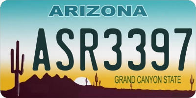 AZ license plate ASR3397
