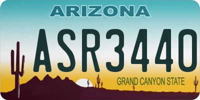 AZ license plate ASR3440