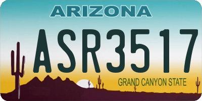 AZ license plate ASR3517