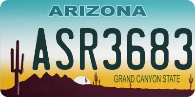 AZ license plate ASR3683
