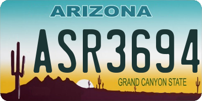 AZ license plate ASR3694
