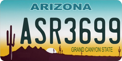 AZ license plate ASR3699