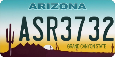AZ license plate ASR3732