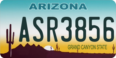AZ license plate ASR3856