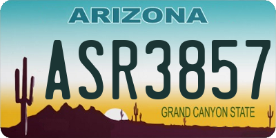 AZ license plate ASR3857