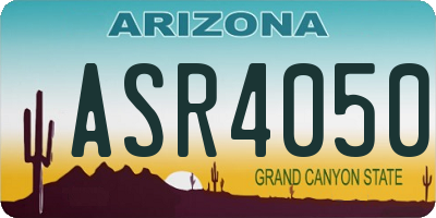 AZ license plate ASR4050
