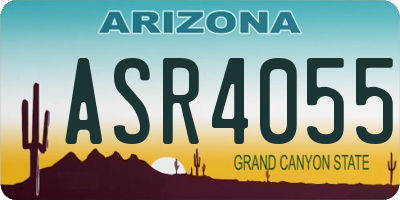 AZ license plate ASR4055