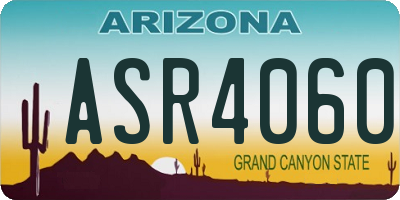 AZ license plate ASR4060