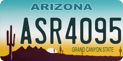 AZ license plate ASR4095