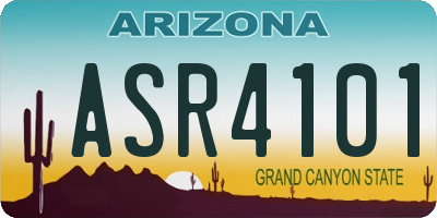 AZ license plate ASR4101