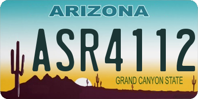 AZ license plate ASR4112