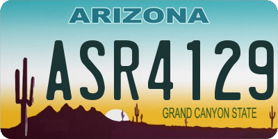AZ license plate ASR4129