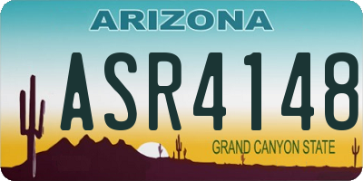 AZ license plate ASR4148