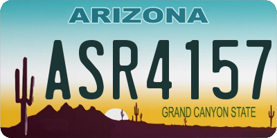 AZ license plate ASR4157