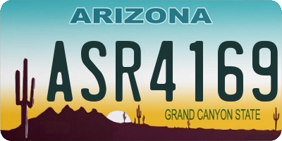 AZ license plate ASR4169