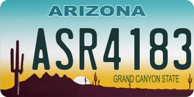 AZ license plate ASR4183