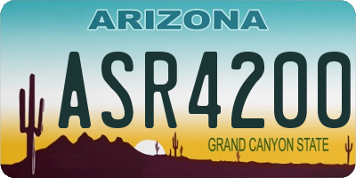 AZ license plate ASR4200