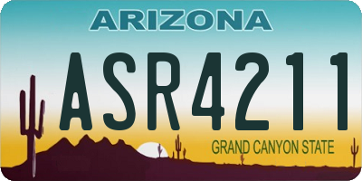 AZ license plate ASR4211