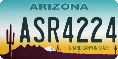 AZ license plate ASR4224