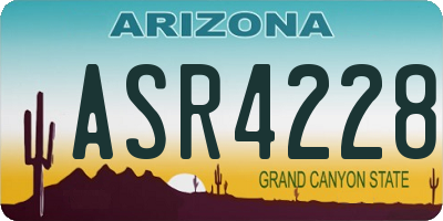 AZ license plate ASR4228