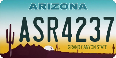 AZ license plate ASR4237
