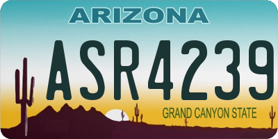 AZ license plate ASR4239