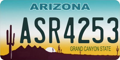 AZ license plate ASR4253