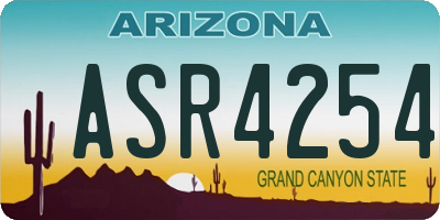 AZ license plate ASR4254