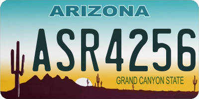 AZ license plate ASR4256