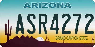 AZ license plate ASR4272